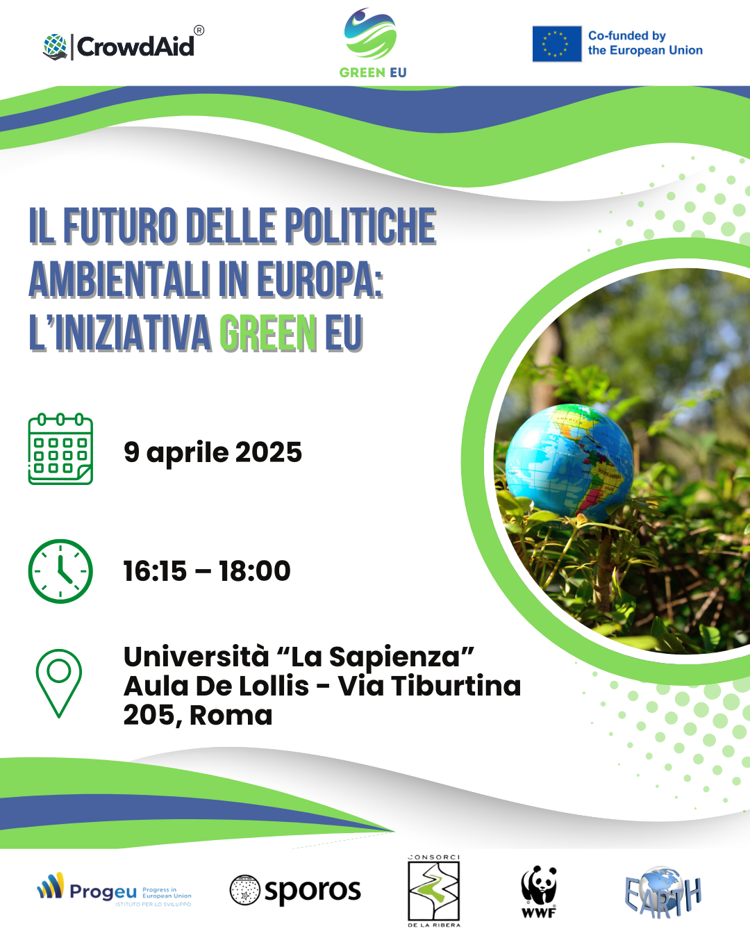 Registrazione Evento "Il futuro delle politiche ambientali in Europa: l’iniziativa GREEN EU" 